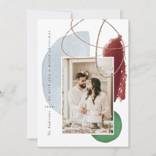 Festividades Cartão de Férias Geométricas de Foto Modernas Dour