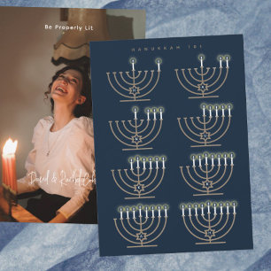 Festividades Cartão de férias Hanukkah 101