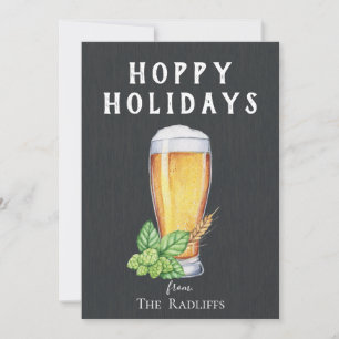 Festividades Cartão de Férias Hoppy Holidays Chalkboard Flat