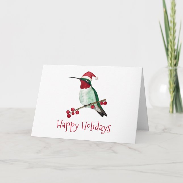 Festividades Cartão de Férias Hummingbird (Frente)