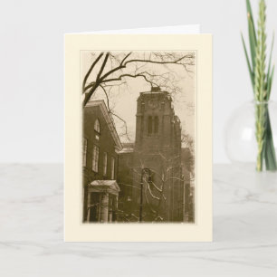Festividades Cartão de Férias 'Igreja de Inverno (NYC)' - Bênçã