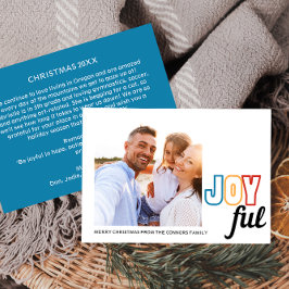 Festividades Cartão de Férias Joyful | Horizontal
