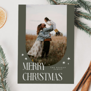 Festividades Cartão de Férias Minimalista de Natal Feliz