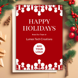 Festividades Cartão de Férias Moderno da Equipe | Seu logotipo 