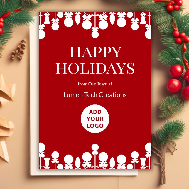 Festividades Cartão de Férias Moderno da Equipe | Seu logotipo  (Criador carregado)