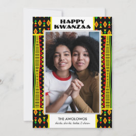 Festividades Cartão de Férias Moderno de Kwanzaa com Foto
