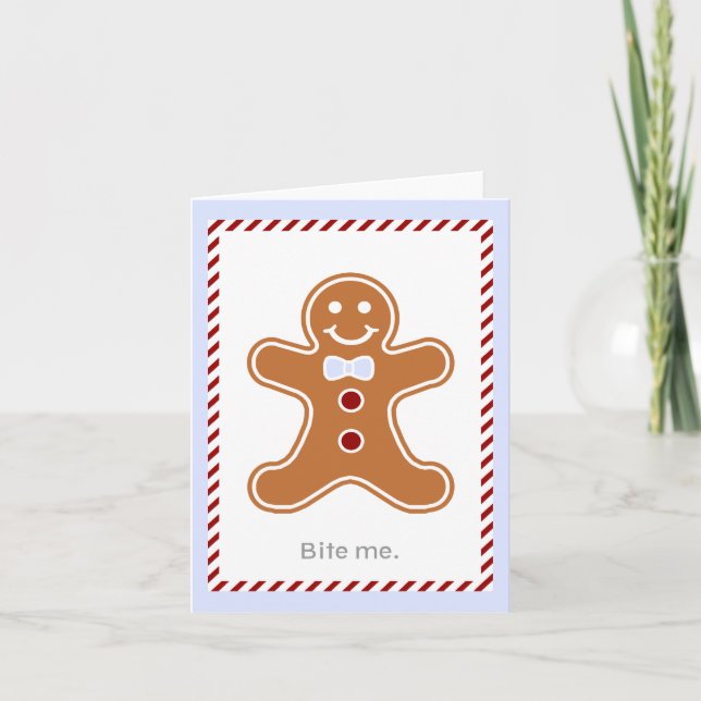 Festividades Cartão de Férias Moderno Gingerbird Man (Frente)