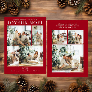 Festividades Cartão de Férias Multi Foto Joyeux Noel