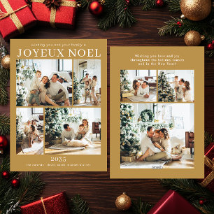 Festividades Cartão de Férias Multi Foto Joyeux Noel