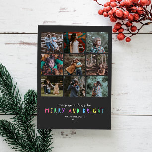 Festividades Cartão de Férias Multi Foto Luzes Brilhantes em Sl