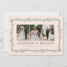 Festividades Cartão de Férias Multifoto de Natal Recém-casado