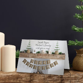 Festividades Cartão de Férias Não Fotográficas para Lareira de