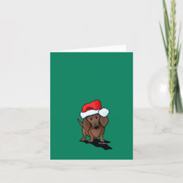Festividades Cartão de Férias Natal Dachshund