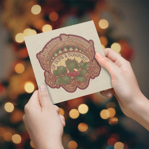 Festividades Cartão de Férias Natal e Yule Bessings