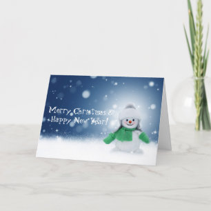 Festividades Cartão de Férias Natal Snowman