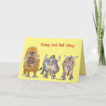 Cartão de Férias Ox de Ano Novo Chinês