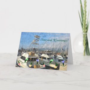 Festividades Cartão de Férias para Barcos de Pesca Desportivos
