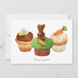 Festividades Cartão de Férias para Cupcakes Coelhinhos do felz 