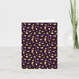 Festividades Cartão de férias para leopardo roxo