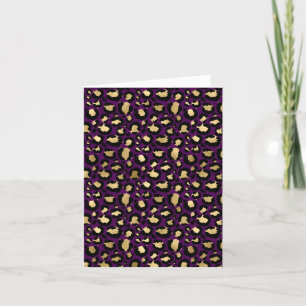 Festividades Cartão de férias para leopardo roxo
