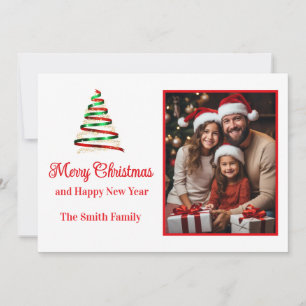 Festividades Cartão de Férias Personalizado com Foto