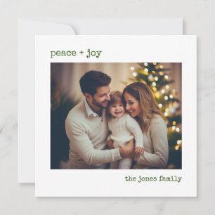 Festividades Cartão de Férias Personalizado com Foto Minimalist