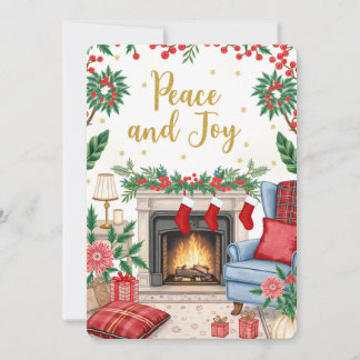 Festividades Cartão de Férias Personalizável Vintage Plano