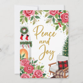 Festividades Cartão de Férias Personalizável Vintage Plano
