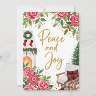 Festividades Cartão de Férias Personalizável Vintage Plano