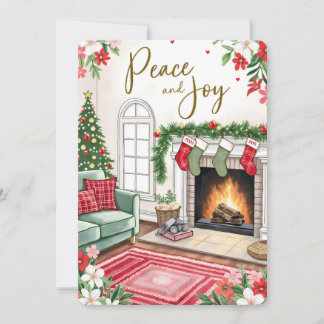 Festividades Cartão de Férias Personalizável Vintage Plano