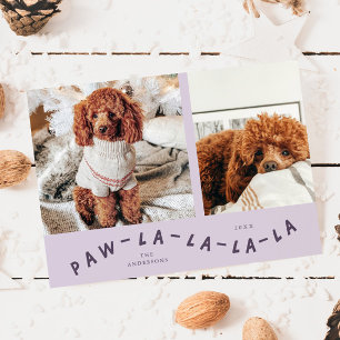 Festividades Cartão de Férias Pet Pet Pw-La-La-La-Roxo
