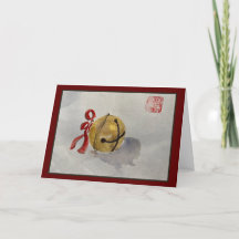 Cartão de Férias Pintura Jingle Bell
