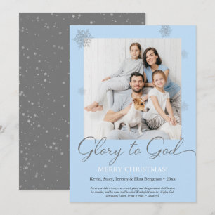 Festividades Cartão de Férias Plana de Foto Personalizado para