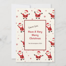 Festividades Cartão de Férias Plana de Natal para Papais noeis 