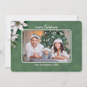 Festividades Cartão de Férias Planas de Foto Personalizado Feli
