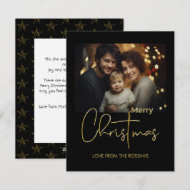 Festividades Cartão de Férias Plano com Foto de Roteiro de Ouro