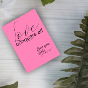 Festividades Cartão de Férias Plano com Tipografia Rosa de Amor