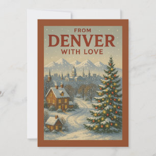Festividades Cartão de Férias Plano De Denver Com Amor