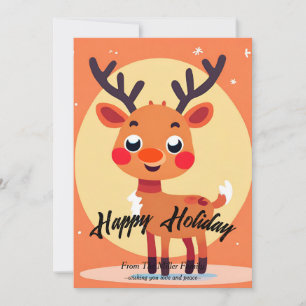 Festividades Cartão de Férias Plano de Natal Rudolph