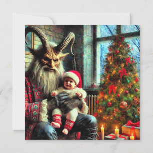 Festividades Cartão de Férias Plano Krampus Natal