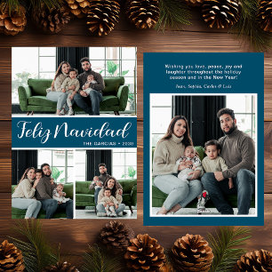 Festividades Cartão de Férias Plano para 4 Fotos Feliz Navidad