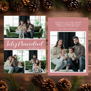 Festividades Cartão de Férias Plano para 4 Fotos Feliz Navidad