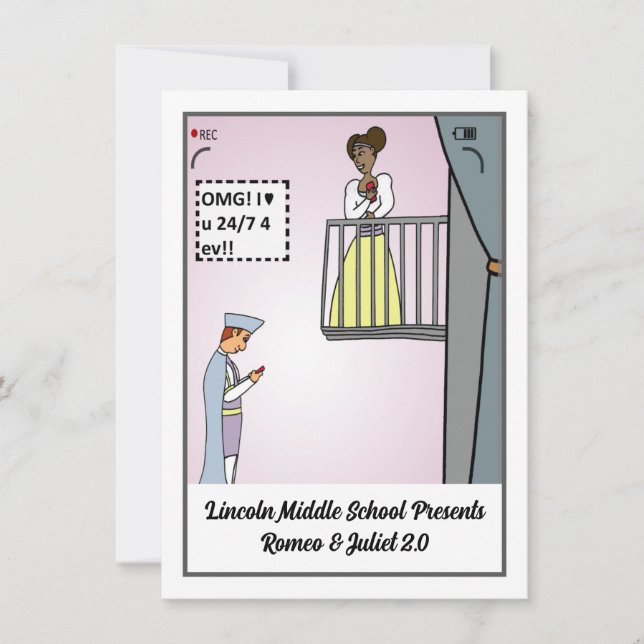 Festividades Cartão de Férias Plano Romeu e Julieta 2.0 (Frente)