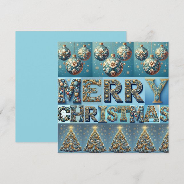 Festividades cartão de férias simples (Frente/Verso)