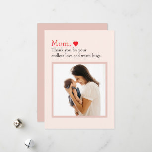 Festividades Cartão de Férias Simples do Dia das Mães com Foto 