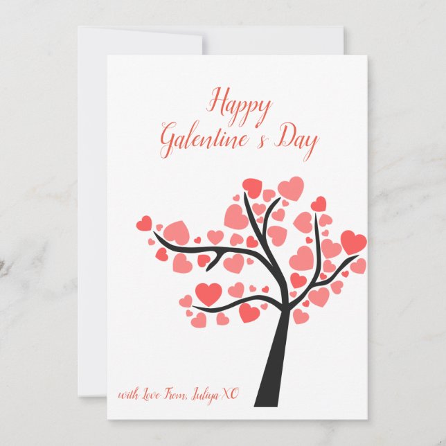 Festividades Cartão de Férias Simples Feliz Galentine's Day (Frente)