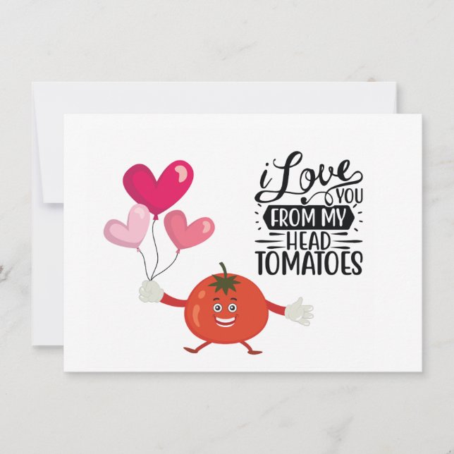 Festividades Cartão de Férias Tomate Plano (Frente)