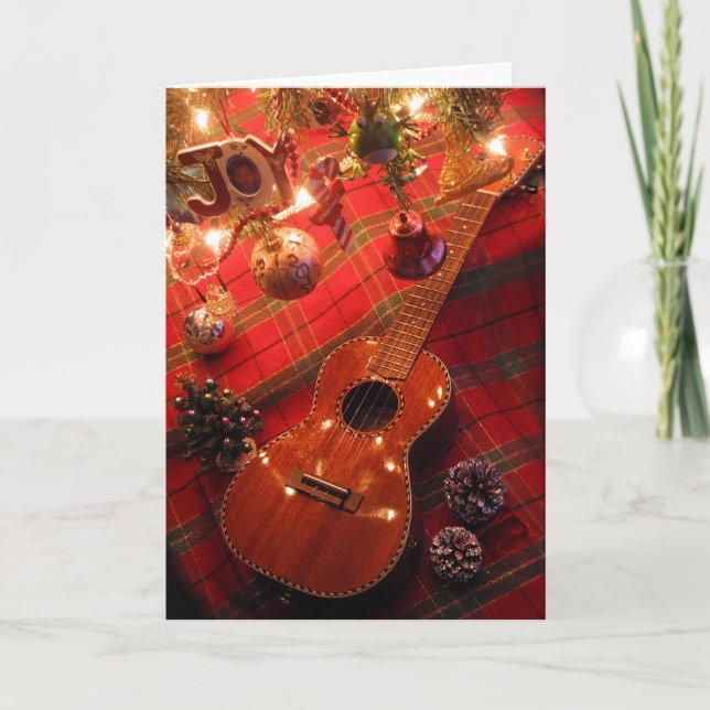 Festividades Cartão de Férias Ukulele (Frente)