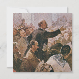 Festividades Cartão de Férias Vintage Lenin
