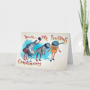 Festividades Cartão de Férias Vintage Seasoning Complementa